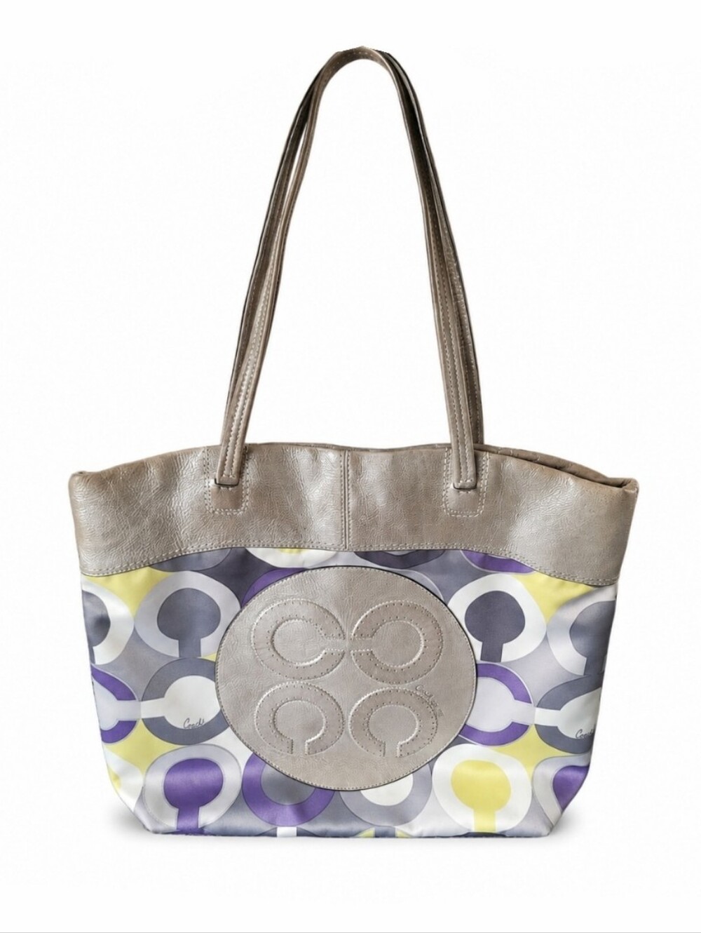 Coach Julia Metallic Op Art Tote Y2K Era - Picture 1 of 10